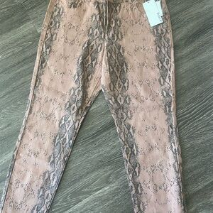 JustFab Blush Snake Print Pants